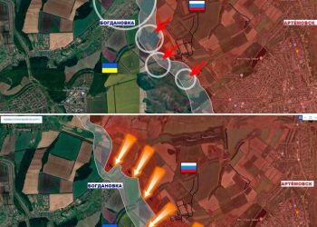 карта боев за Богдановку 23.12.2023