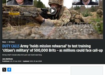 Англия планирует натренировать полмиллиона гражданских, для войны с РФ