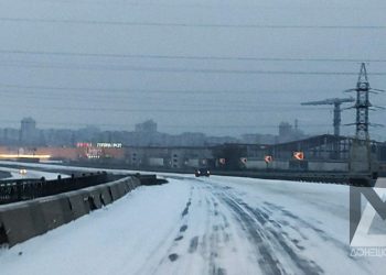 Снегопад в Донецке