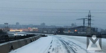 Снегопад в Донецке