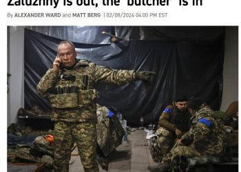 Залужный ушел, "мясник" пришел, — Politico Залужный ушел, «мясник» пришел, — Politico