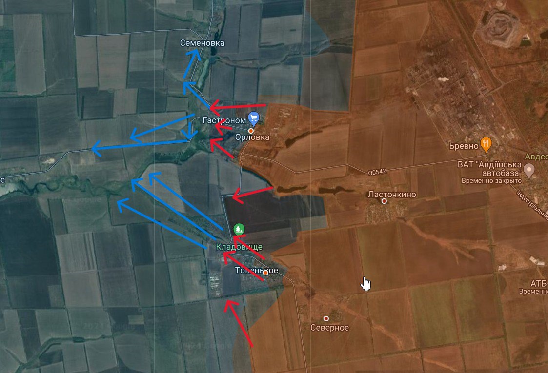 Битва у Авдеевки: ВСУ оставили линию обороны Орловка-Тоненькое-Бердычи