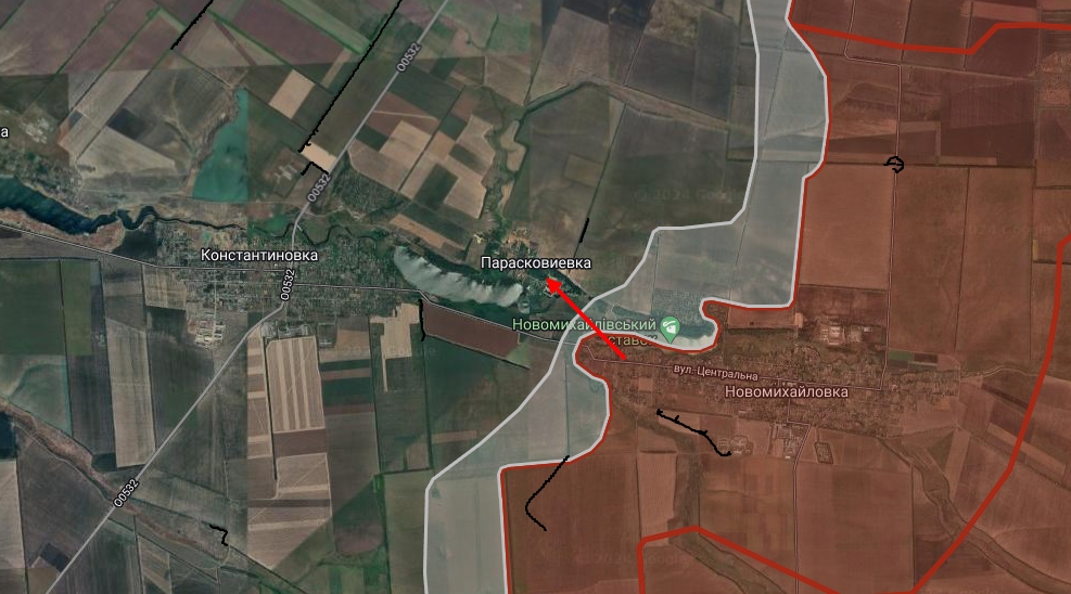ВС РФ ворвались в Парасковиевку к югу от Донецка