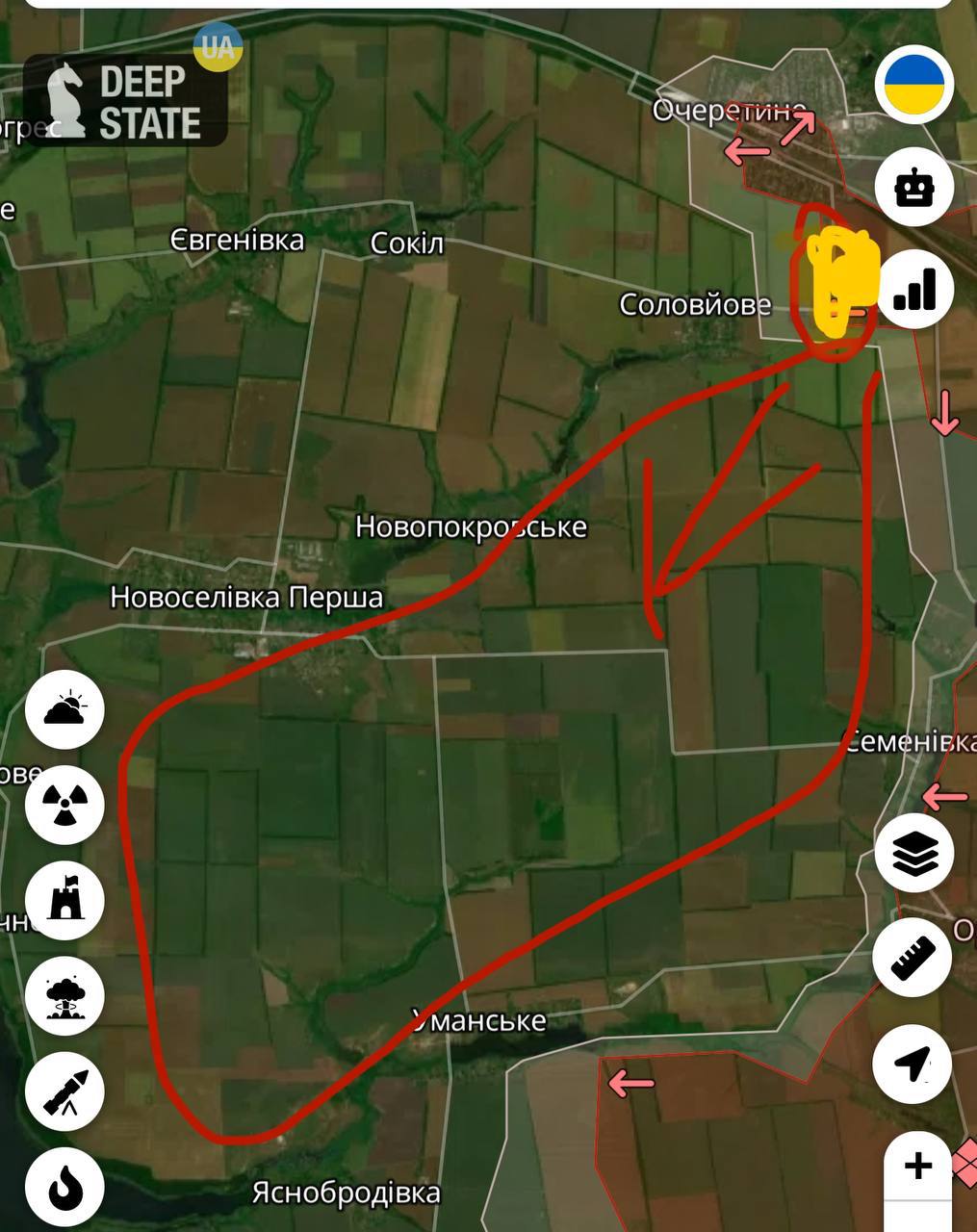 ВС РФ штурмуют село Соловьево северо-западнее от Авдеевки