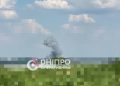 На аэродроме «Авиаторское» под Днепропетровском горит МиГ ВВС Украины