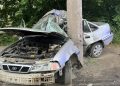 В Макеевке 20-летний водитель "Daewoo Nexia" въехал в столб и погиб