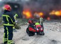 Под Киевом после ночного удара горит промышленный объект