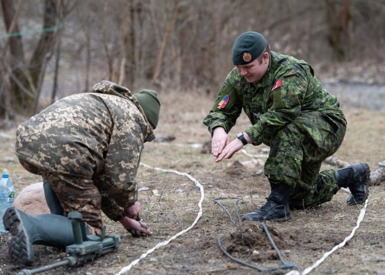 В Киев прибыли 300 саперов из Канады для минирования пограничья с Беларусью