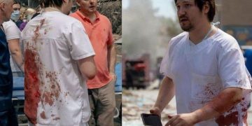 Полицейский инсценировал ранение врача после удара по детской больнице «Охматдет» в Киеве