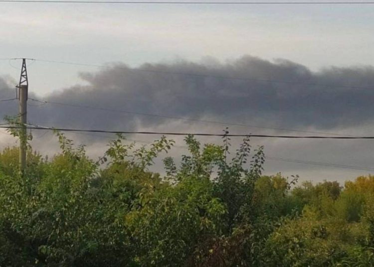 В Тернополе после атаки дрона «Герань» произошёл сильный пожар