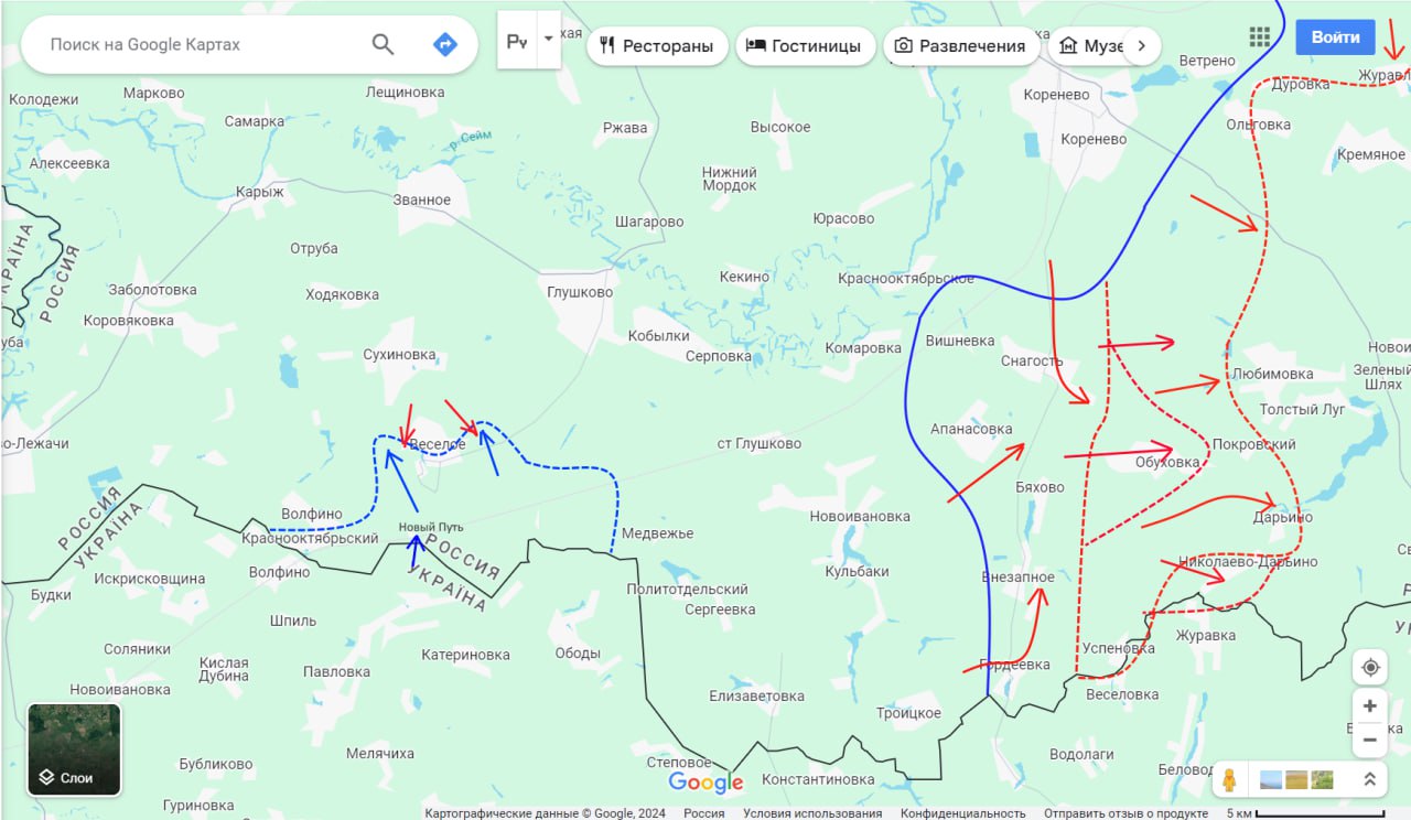 Курское направление: ВС РФ зачистили Николаево-Дарьино и Дарьино