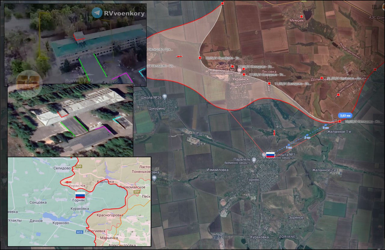 Российские силы заняли северную окраину Горняка, карта боевых действий