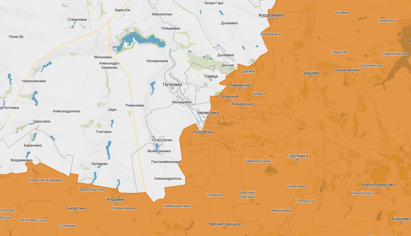 ВСУ покинули территорию Водяного под Угледаром, карта боевых действий