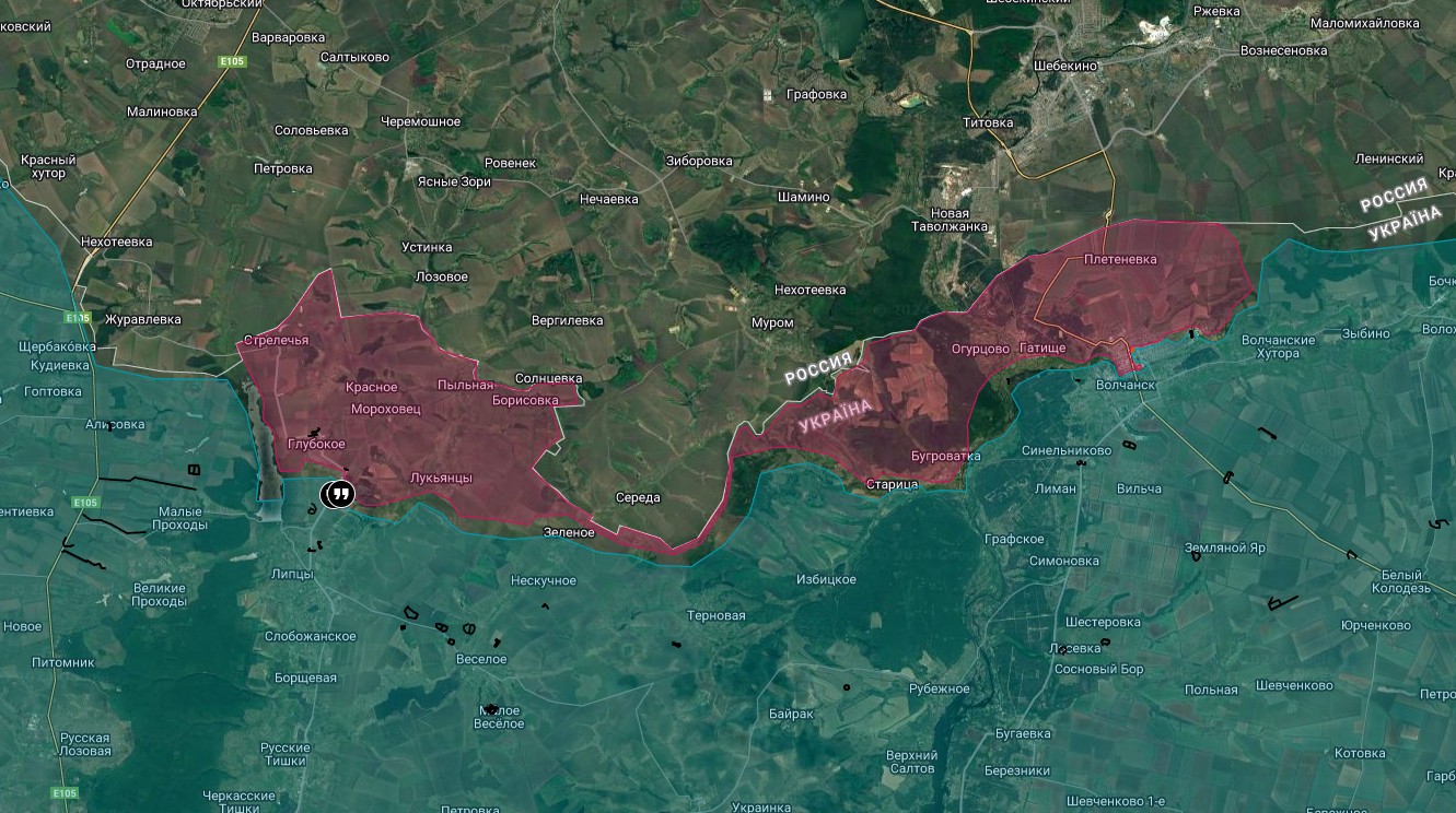 Российские войска перерезали дорогу Селидово-Украинск, карта боевых действий