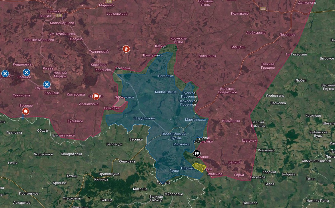 Российские войска перерезали дорогу Селидово-Украинск, карта боевых действий