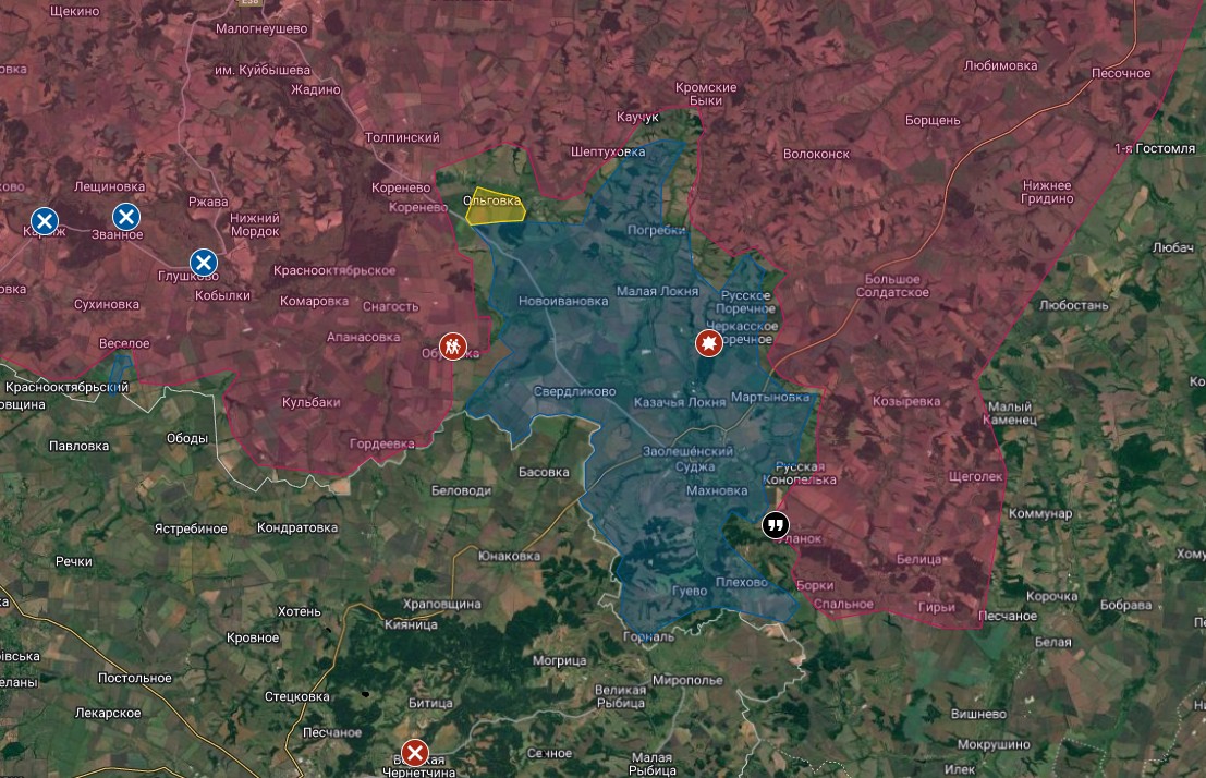 ВС РФ освободили ещё 30 км территории Курской области, карта боевых действий