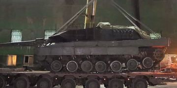 Танк Леопард, подбитый в зоне СВО, доставили на «Уралвагонзавод» для изучения