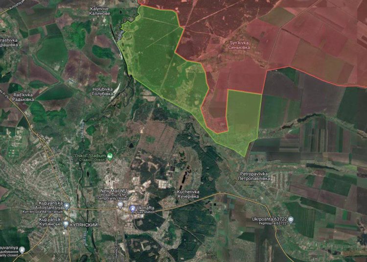 Российским войскам осталось пройти 2,5 км до Купянска Российским войскам осталось пройти 2,5 км до Купянска