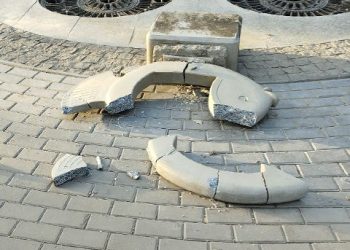 Вандализм в Макеевке: разрушена скульптура, украшавшая фонтан