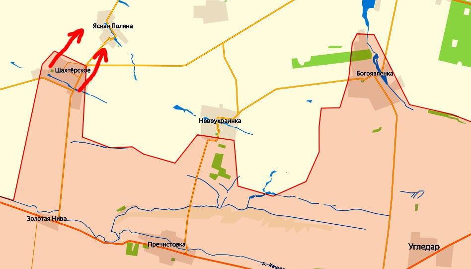 ВС РФ освободили Шахтерское, Новоукраинку, Богоявленку и Катериновку, карта боевых действий