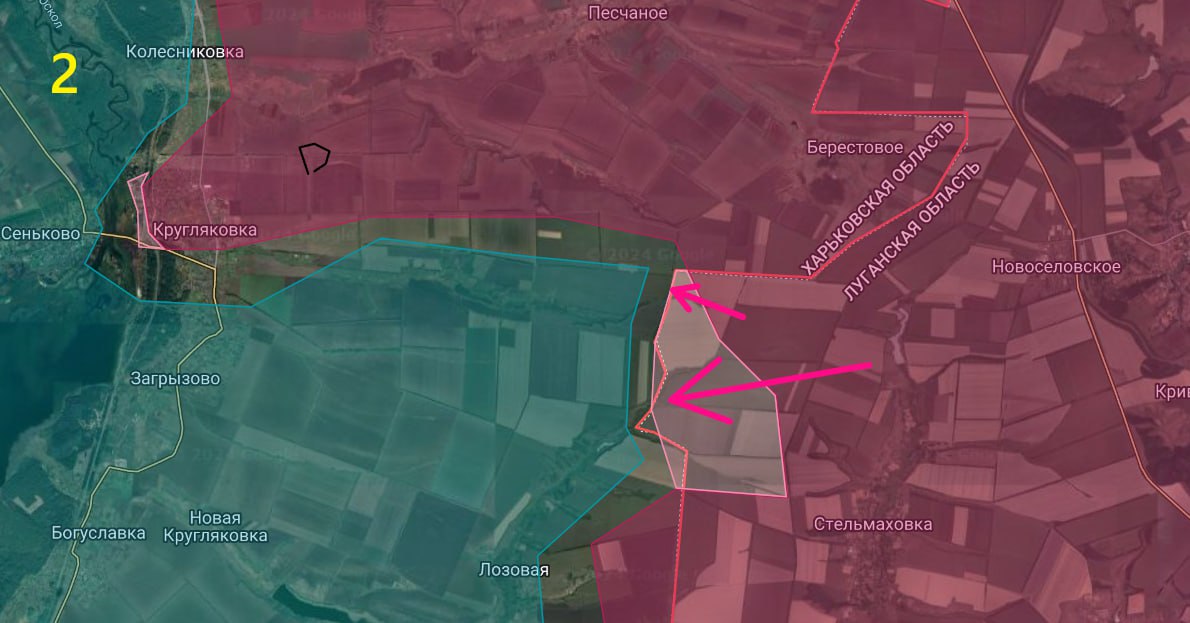 Большая часть Кураховки уже освобождена, карта боевых действий