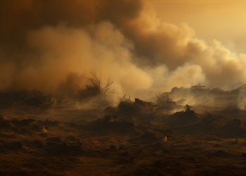 Пылевая буря накрыла Донецк и не уходит