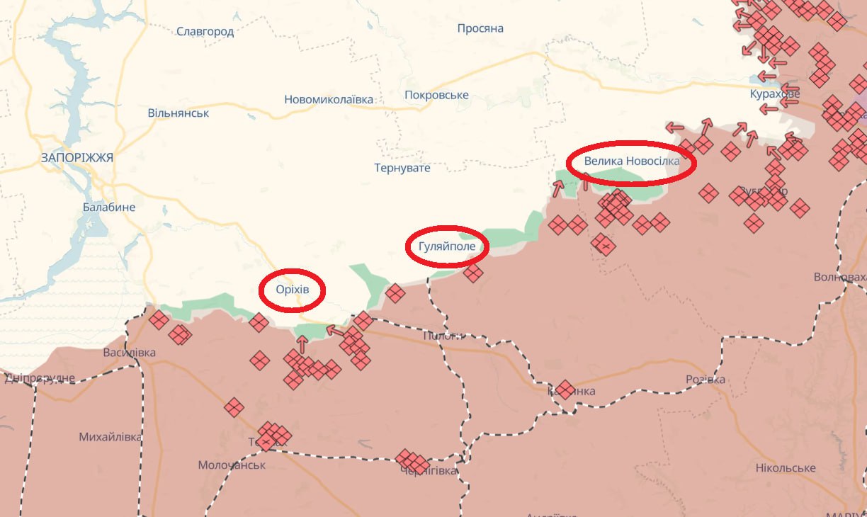 ВСУ стягивают в район Липцов дополнительные силы, карта боевых действий