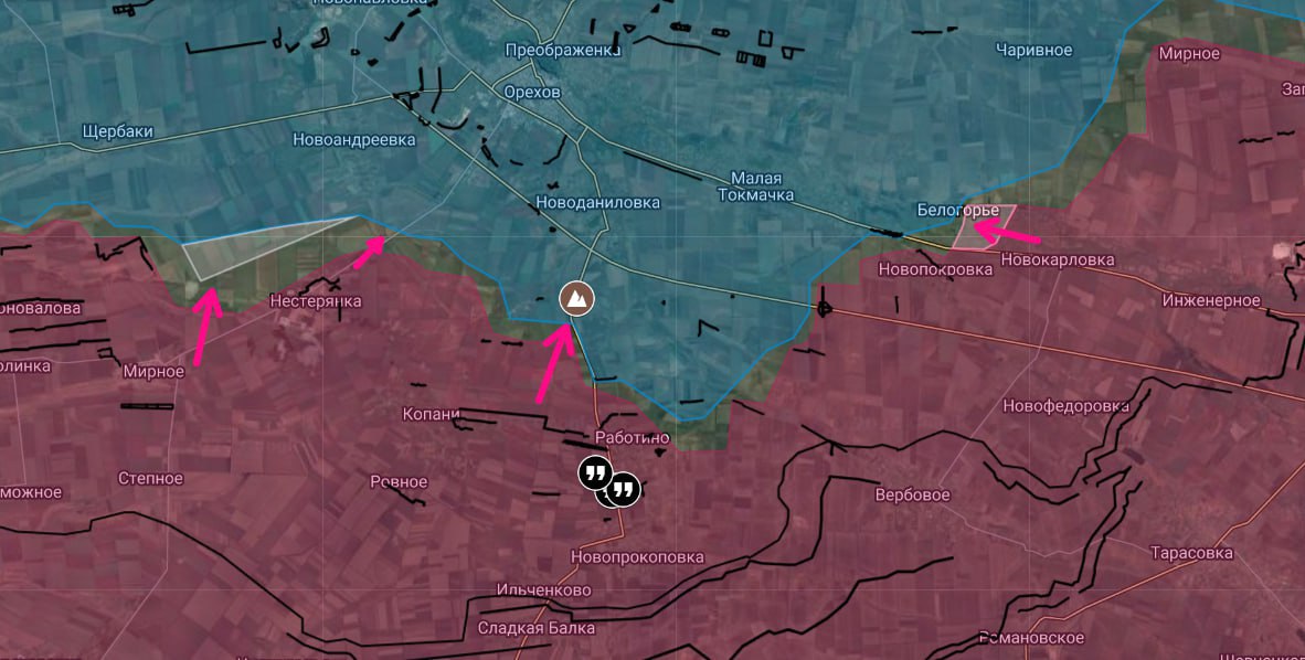 ВСУ бегут с позиций на восточной окраине Великой Новоселки, карта боевых действий
