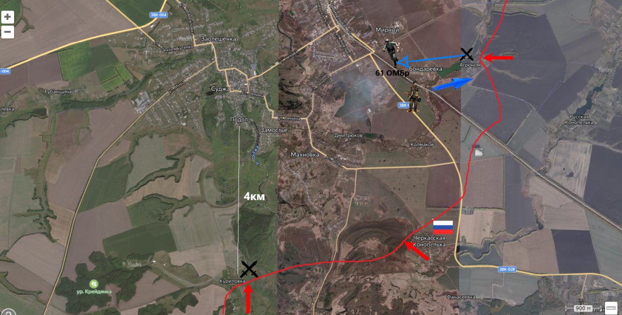 Российская армия освободила Терны, карта боевых действий