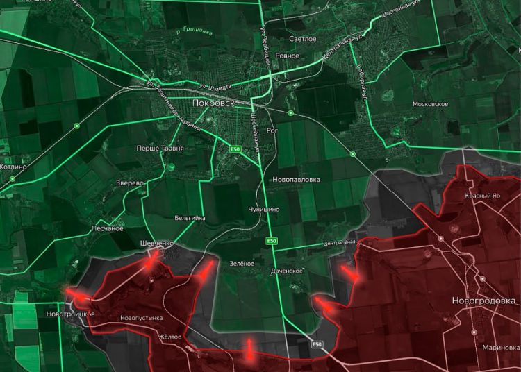 Российские войска в шаге от Покровска карта Покровска