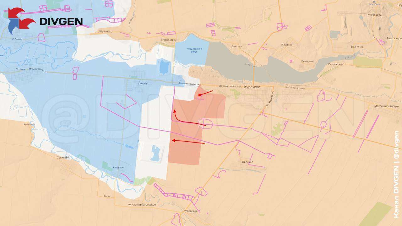 Кураховскому карману осталось уже недолго, карта боевых действий