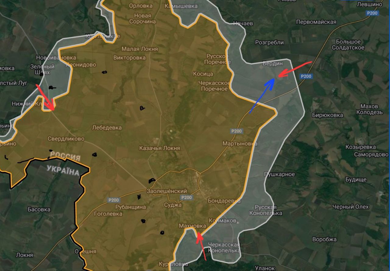 Атака ВСУ в Курской области была отвлекающим маневром, карта боевых действий