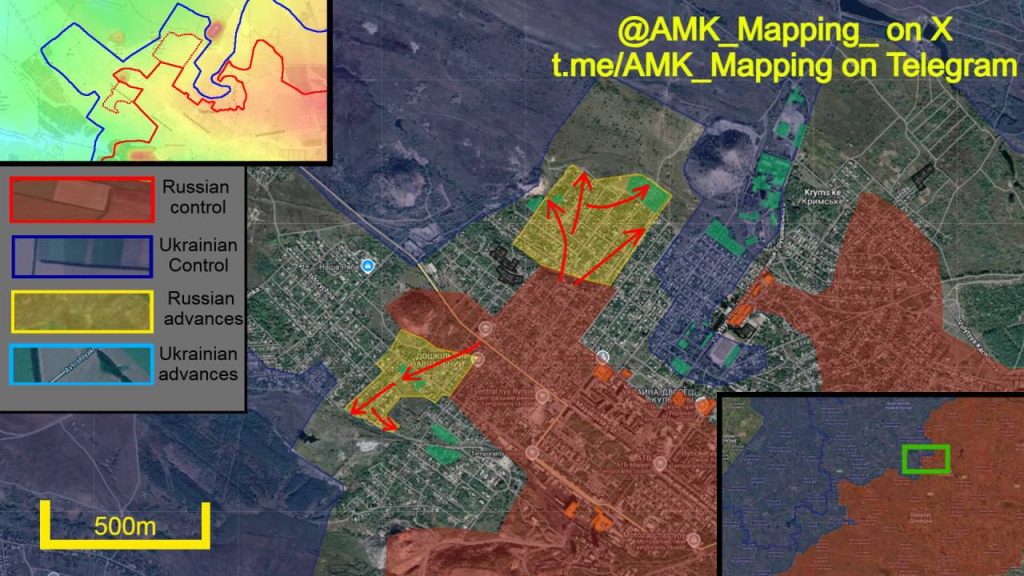 После Новенького почти освобождена Басовка в Сумской области, карта боевых действий