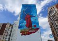 Ко Дню Победы в Донецке появился 40-метровый мурал «Родина-мать зовёт!»