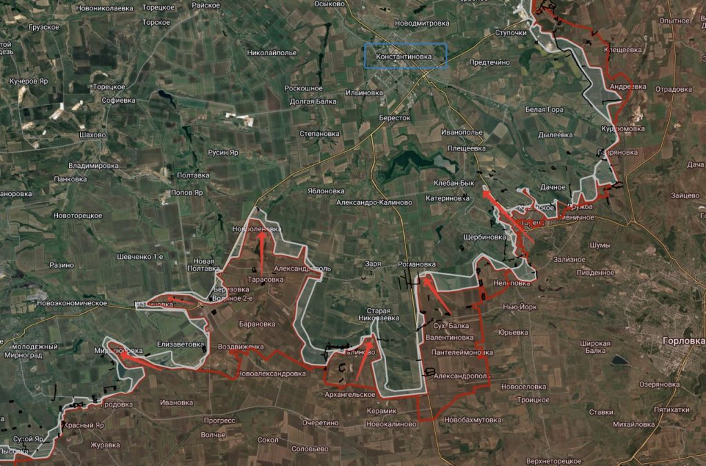 ВС РФ выравнивают линию фронта у Покровска, карта СВО на Украине на 17 мая