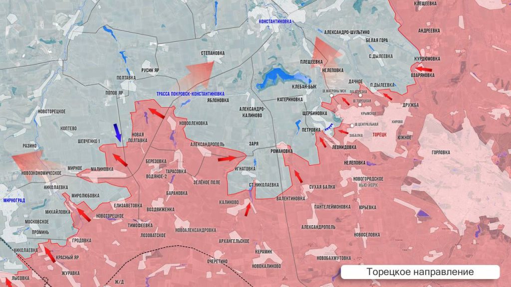ВС РФ организовали котёл для ВСУ юго-западнее Дзержинска, карта СВО на Украине на 27 мая
