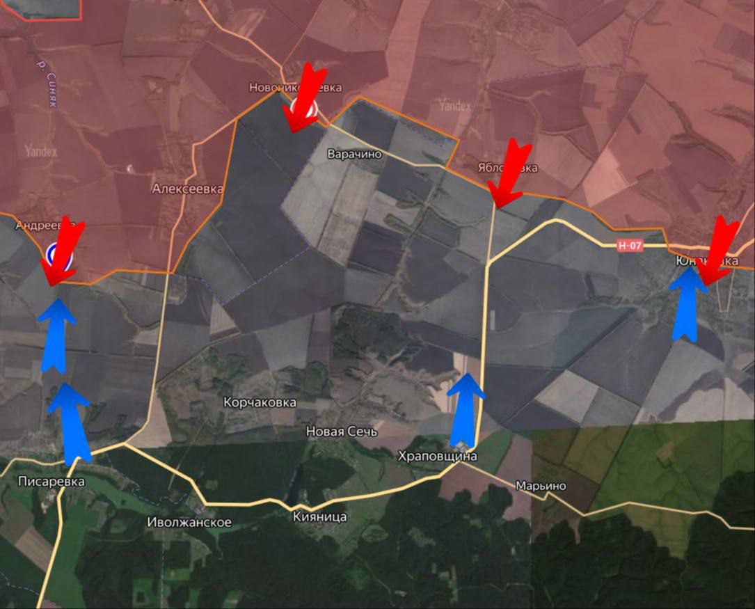 19 км² в сутки: ВС РФ усиливают натиск под Часов Яром и Покровском, карта СВО на 26 июня