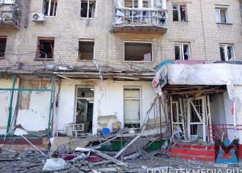 Центр Донецка под огнем ВСУ: эксклюзивные кадры с места обстрела