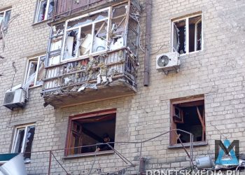 Центр Донецка под огнем ВСУ: эксклюзивные кадры с места обстрела