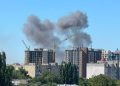 В Одессе шесть "Гераней" поразили здание ТЦК