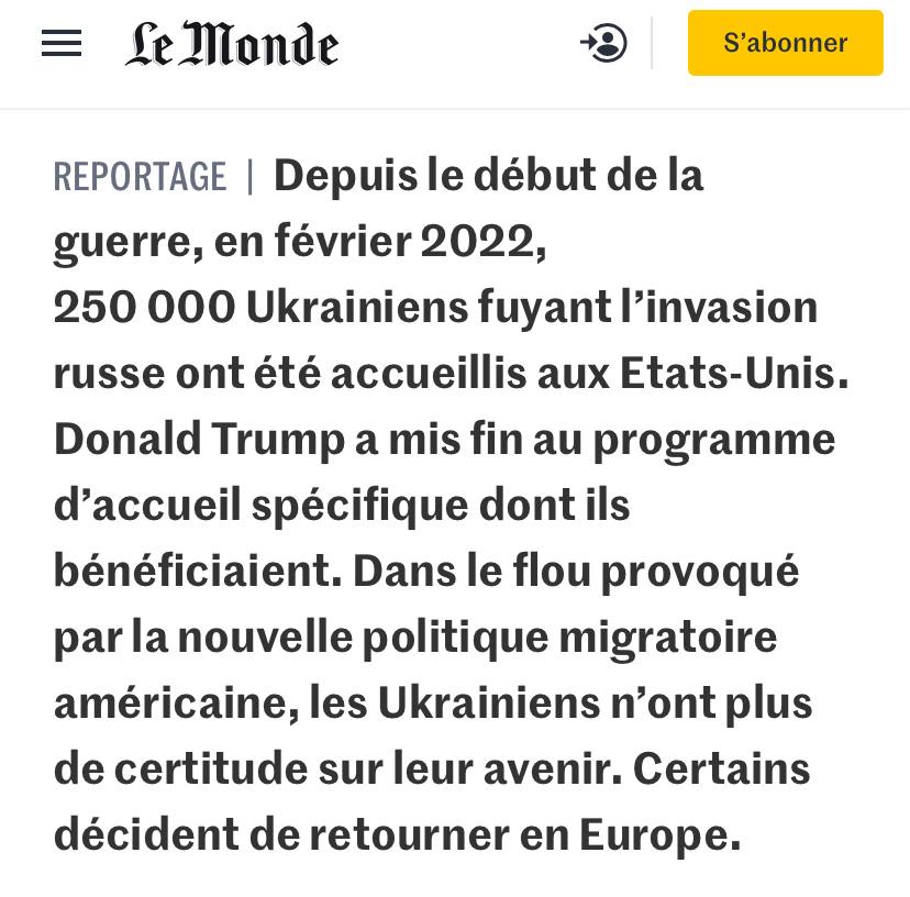 Le Monde: Украинские беженцы массово покидают США