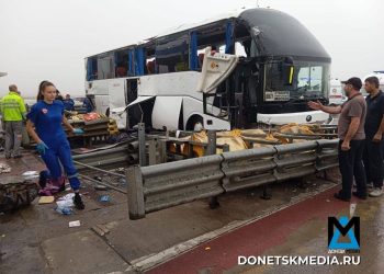 Более 35 человек пострадали в ДТП с автобусом «Стаханов – Москва»