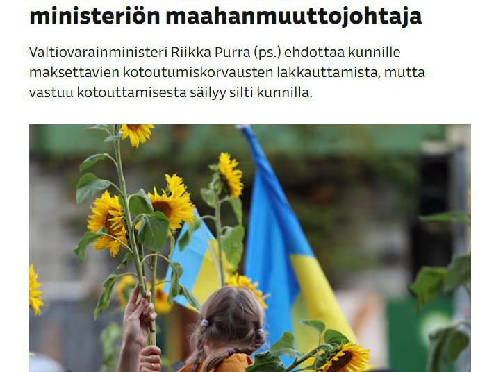 «Встречают как богов»: Финляндия отменяет выплаты украинским беженцам