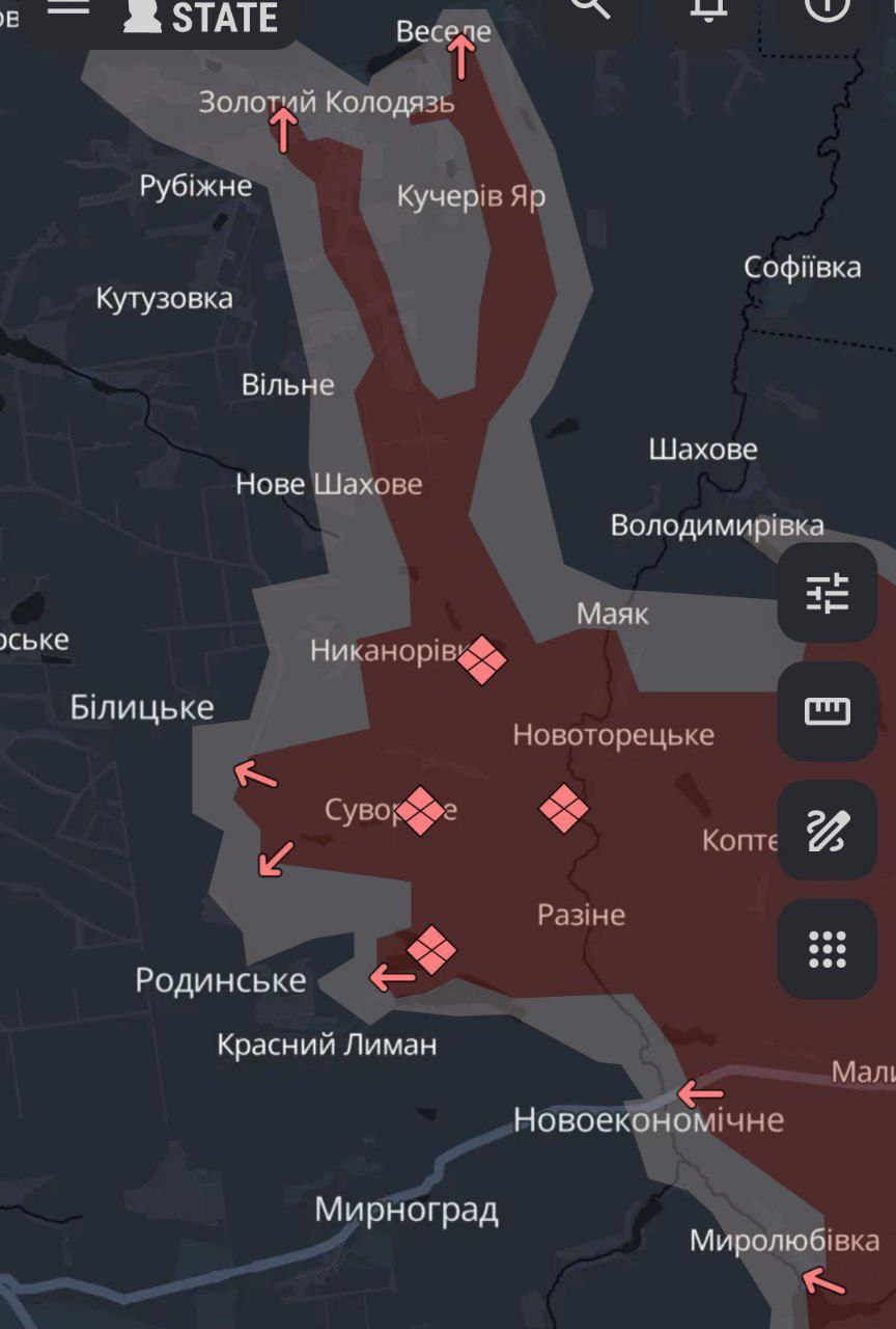 Освобождена Искра, скорое окружение Покровско-Мирноградской агломерации: карта СВО за 15 августа