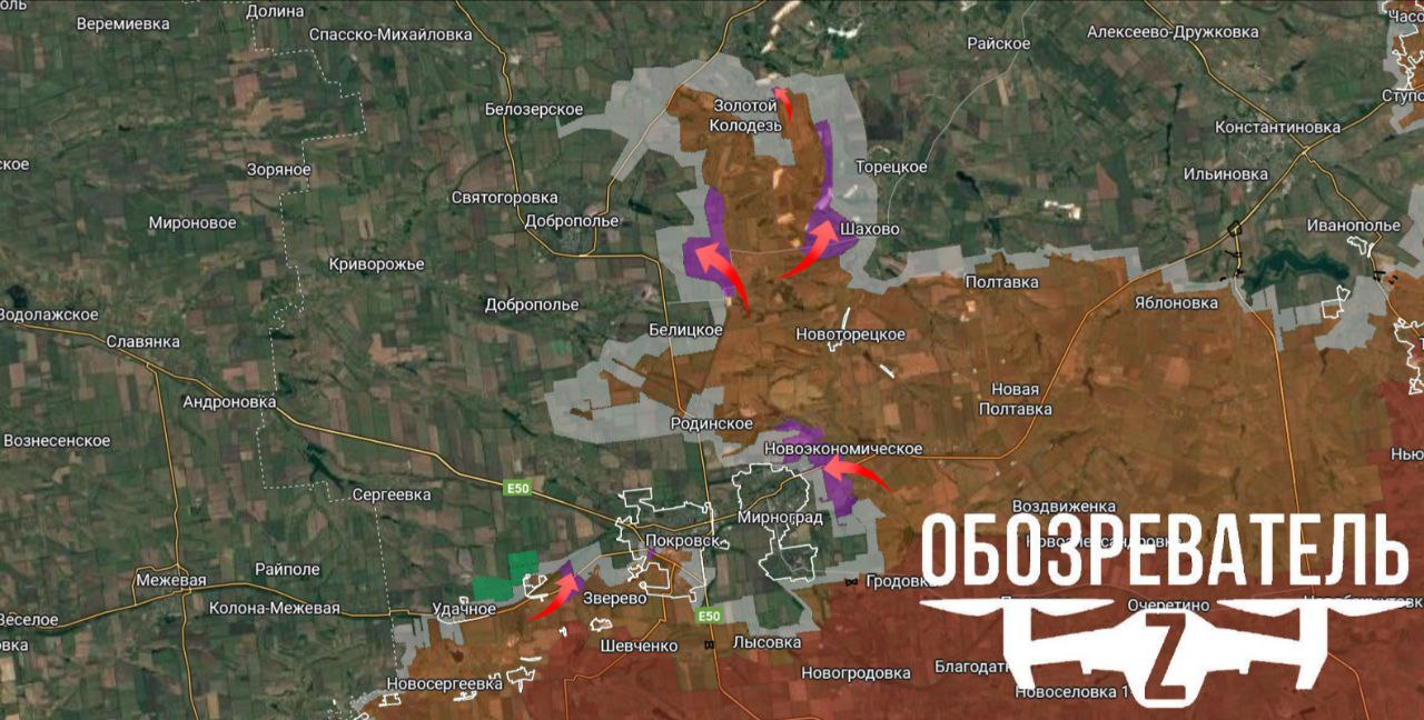 Добропольский разгром: Прорыв продолжается танковым катком, карта СВО на 13 августа