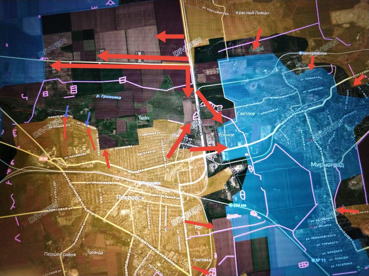 Продвижение в Волчанске, окружение Покровска и Мирнограда: карта СВО на 10 ноября