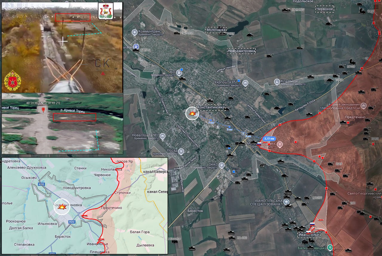ВС РФ освободили Сладкое и Новое, на Донбассе идут бои за Иванополье и Динас: карта СВО за 11 ноября