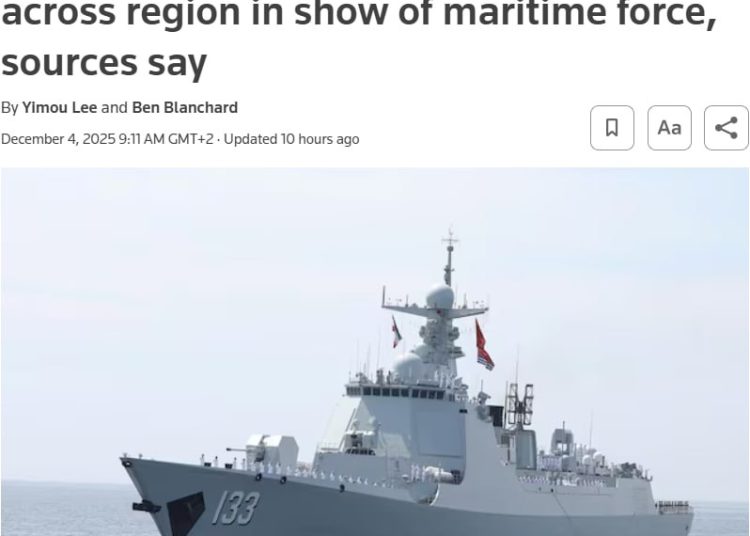 Китай разместил более сотни кораблей в Восточной Азии – Reuters