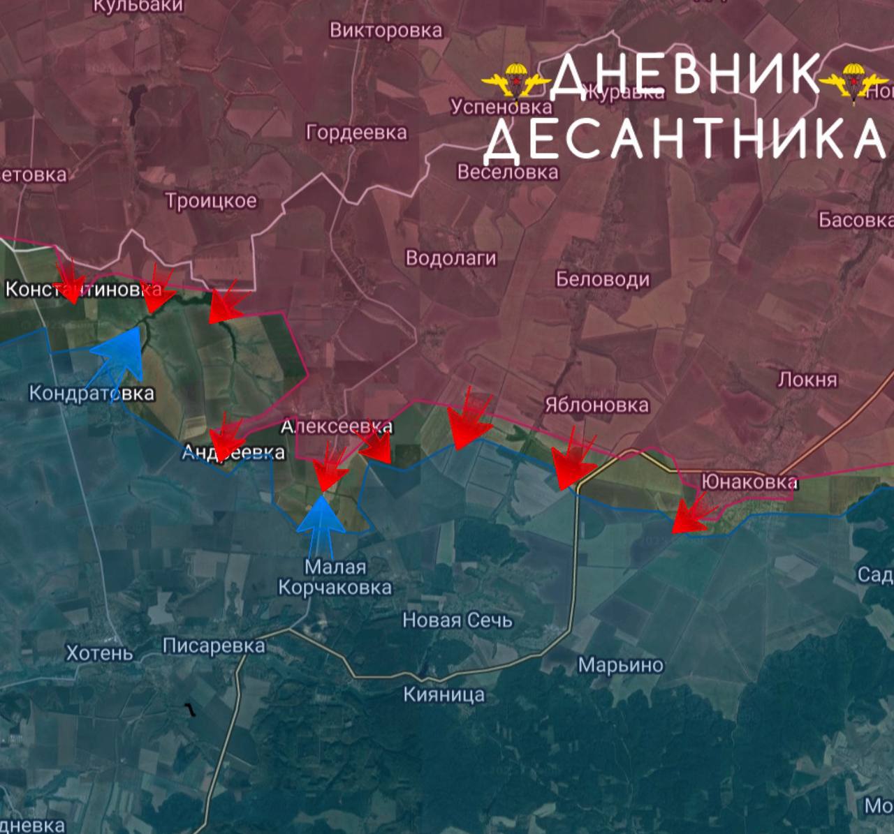 Оперативный охват под Святогорском: ВС РФ заняли Сосновое и перерезали дорогу нацистам, карта СВО на 31 декабря