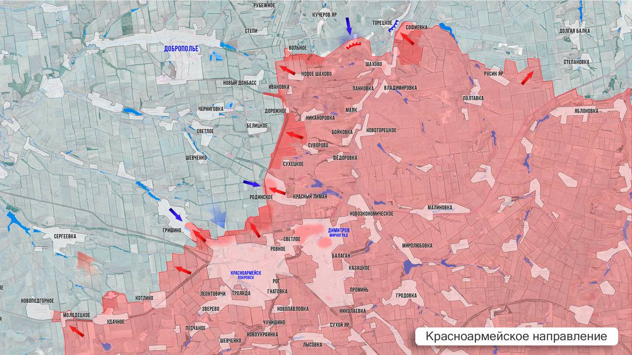 Оперативный охват под Святогорском: ВС РФ заняли Сосновое и перерезали дорогу нацистам, карта СВО на 31 декабря